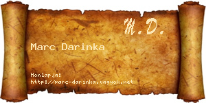 Marc Darinka névjegykártya
